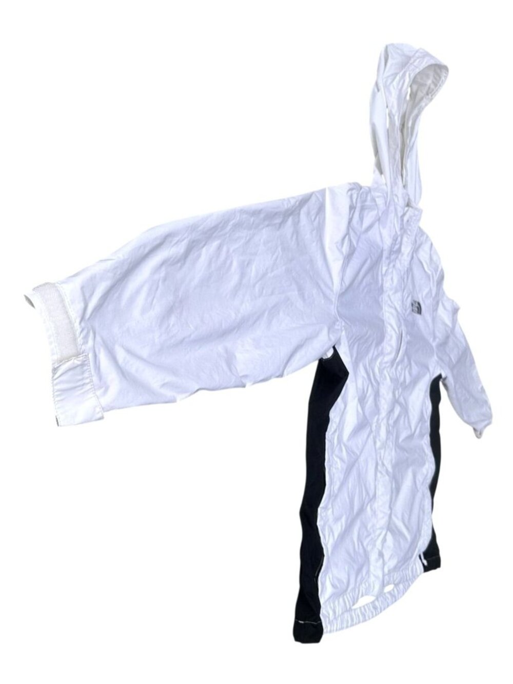 North Face Womens Hyvent Rain Jacket Ladies XL White Black Hooded Waterproof EUC - Picture 2 of 12